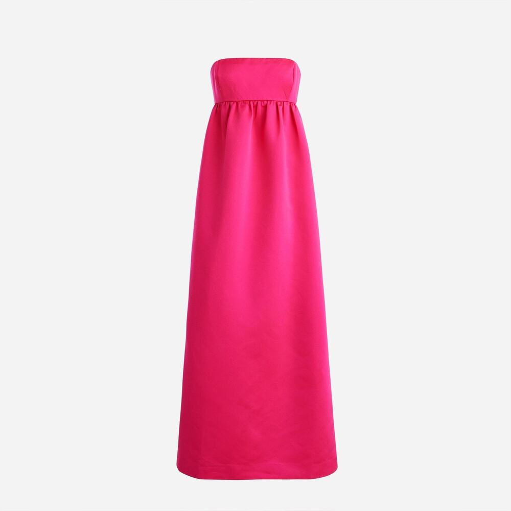 J. Crew Collection NWT Limited-Edition Strapless Dress in Duchesse Satin Fuchsia - Picture 1 of 6